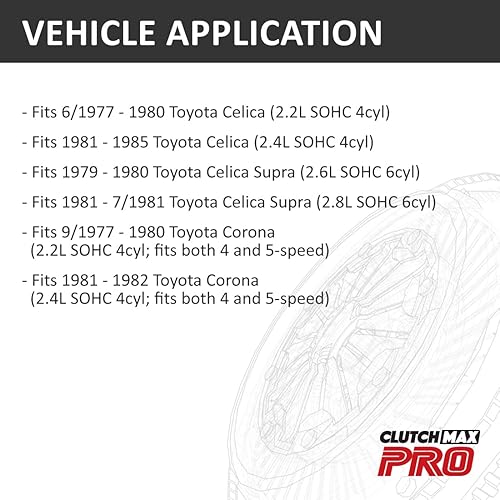 Miniatura 2 de ClutchMax PRO Performance Stage 3 Placa de disco de embrague con herramienta de alineación compatible con Toyota Celica 61977-1985, Celica Supra