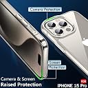 TheGiftKart Ultra-Hybrid Crystal Clear Back Case Cover for iPhone 15 Pro | Shockproof Design | Hard Back Cover Case for iPhone 15 Pro (PC & TPU, Transparent) gallery image