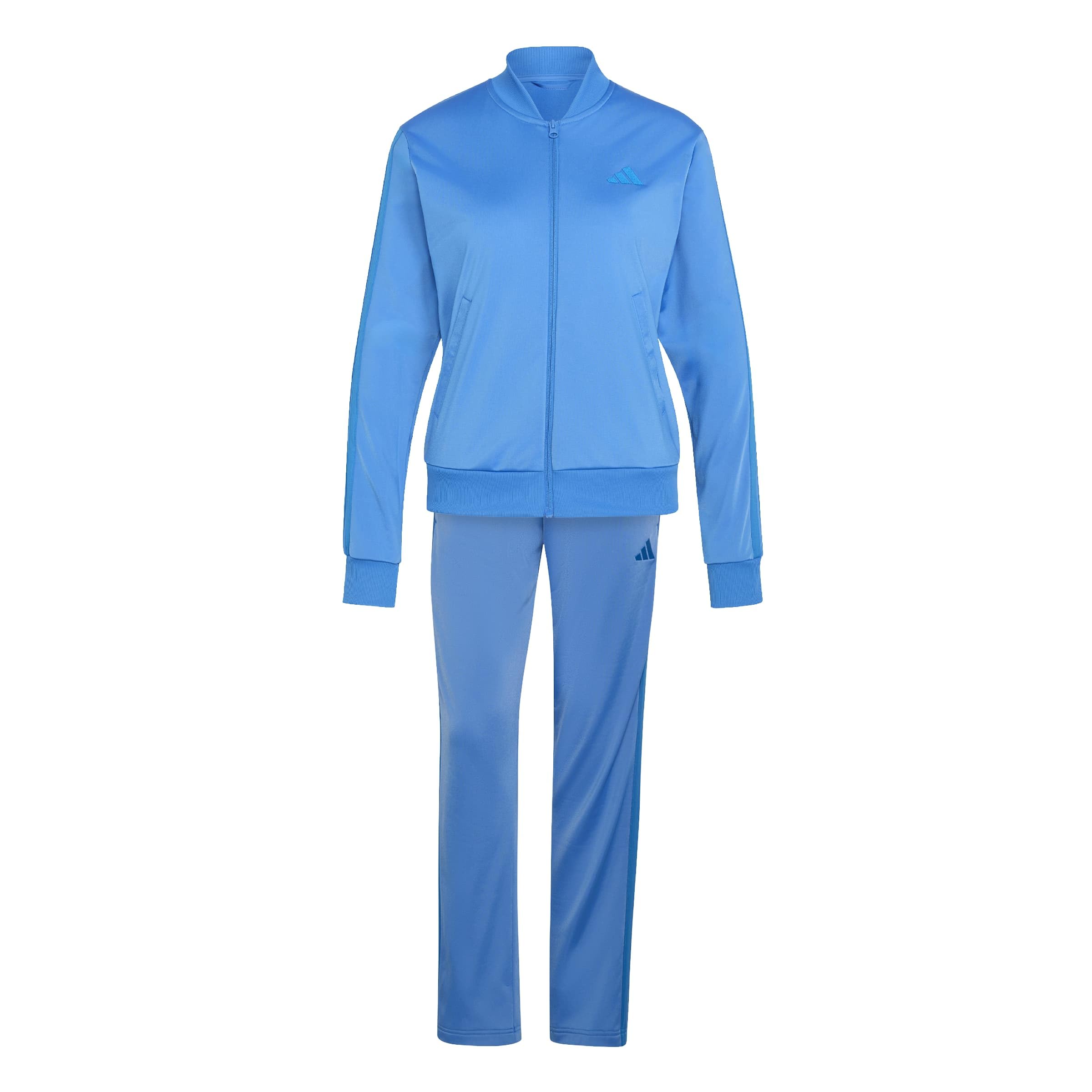 adidas Women's ESSENTIALS 3-STRIPES TRACKSUIT, ray blue, S
