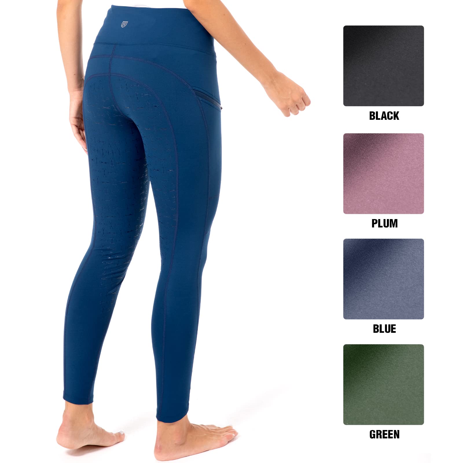 Harrison Howard Pantaloni da equitazione da donna con impugnatura in silicone, leggings a vita alta