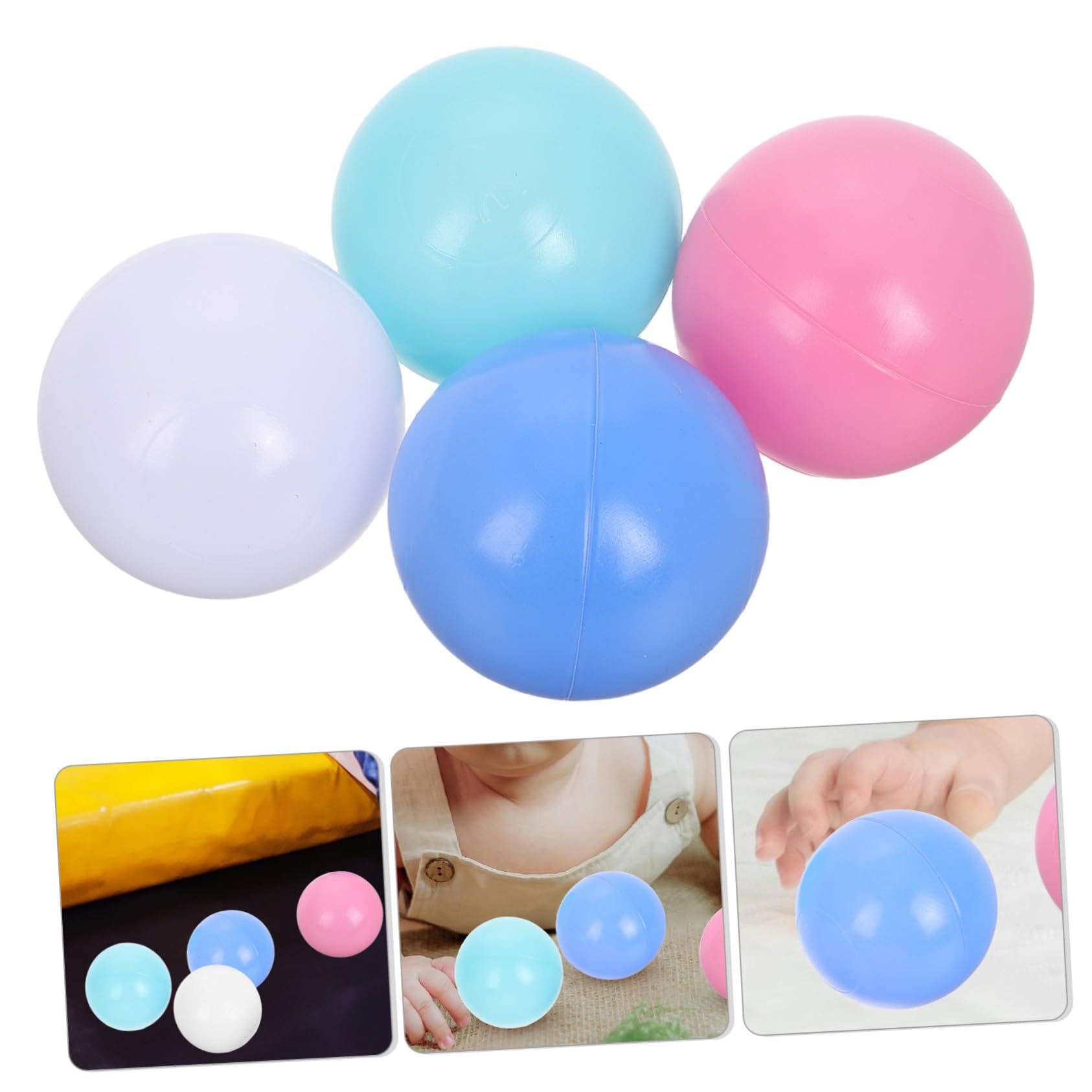Uonlytech Balones para Piscina de Bolas 200 Piezas de Plástico Redondas