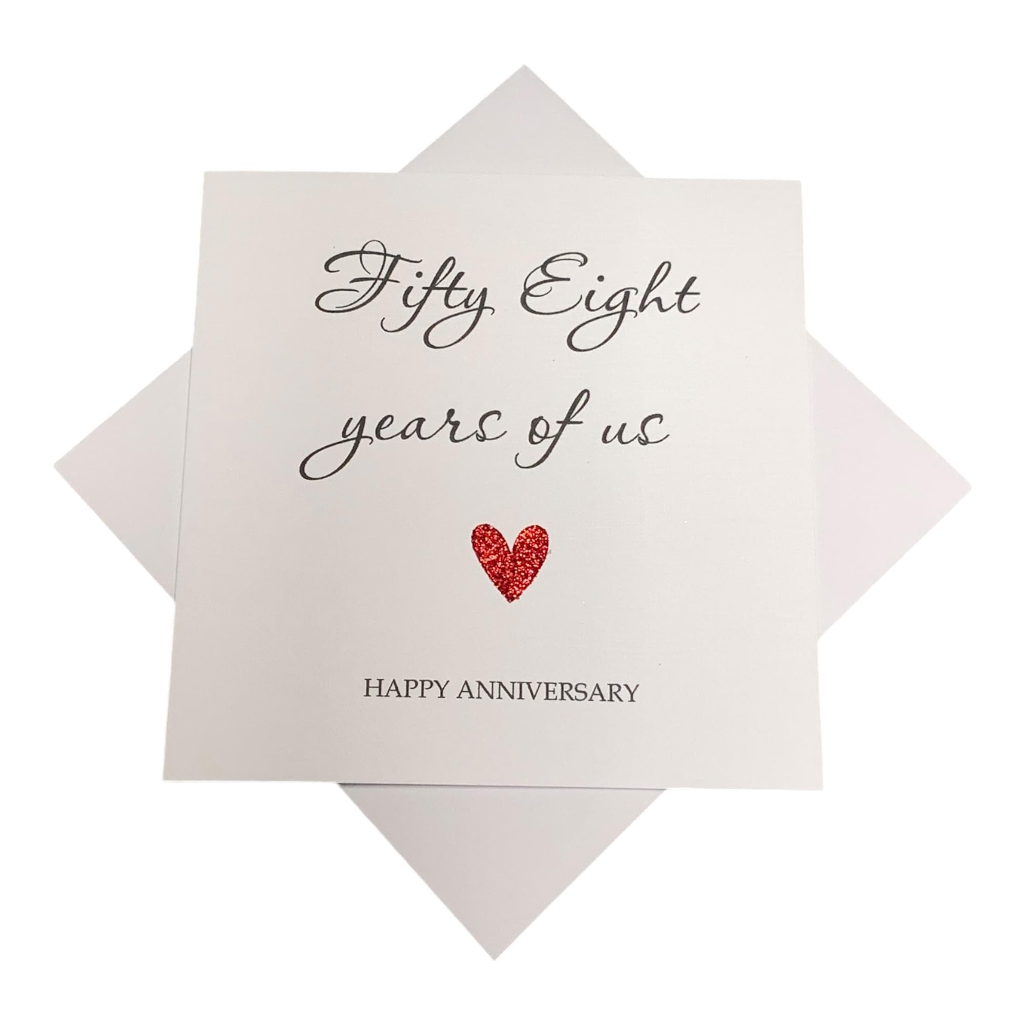 58th Wedding Anniversary Card Personalised 58 Years – US 58 — image 1