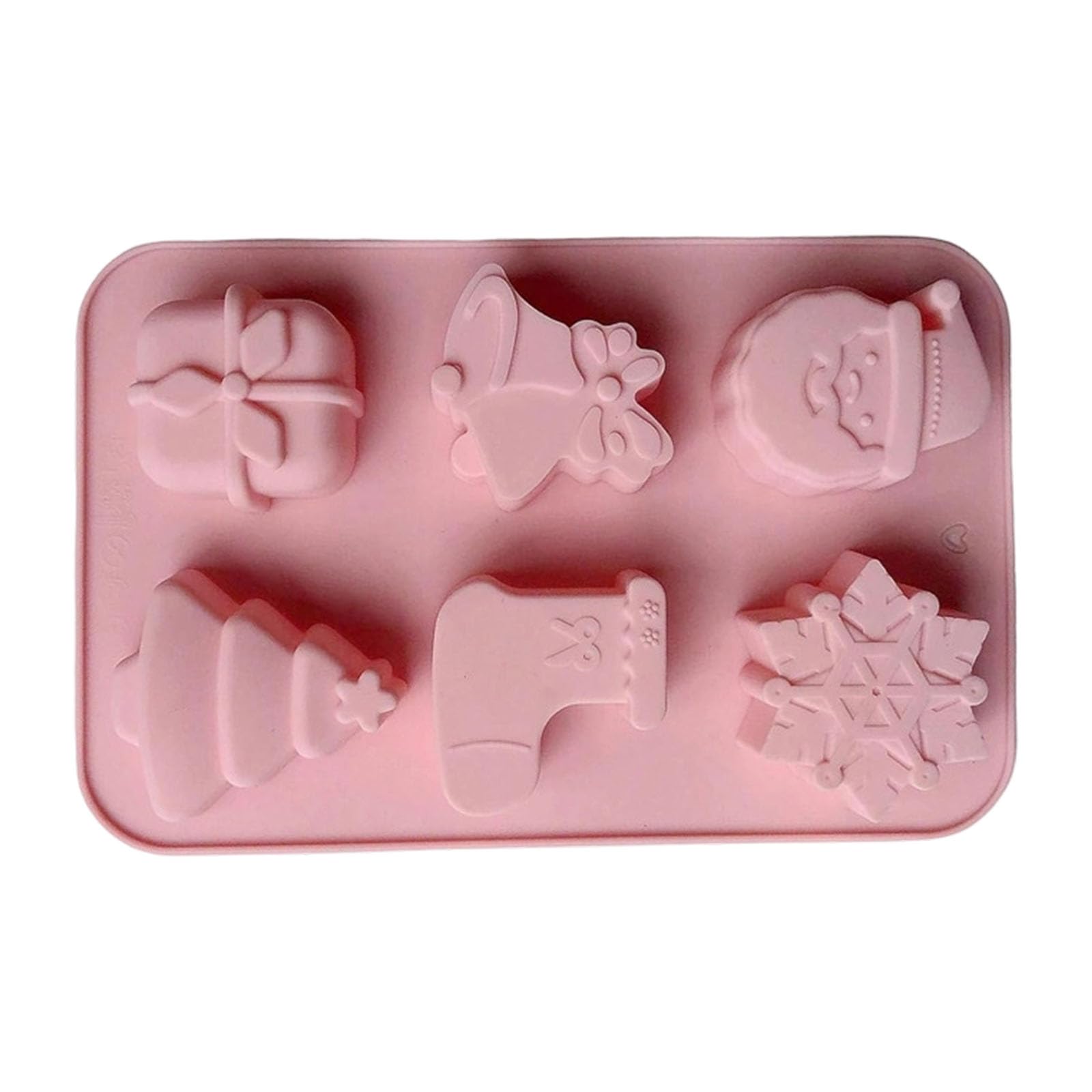 Jazuaiao Festives Baking Accessories Silicones Christmas Chocolate Cookie Candy Molds for Safe Oven Use and Simple Cleanups Silicones Christmas Molds