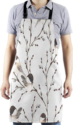 Miniatura 6 de HGOD DESIGNS Delantal de cocina Lion para mujeres y hombres para cocinar, jardinería, baberos ajustables para el hogar, tamaño adulto, Apcolor-152