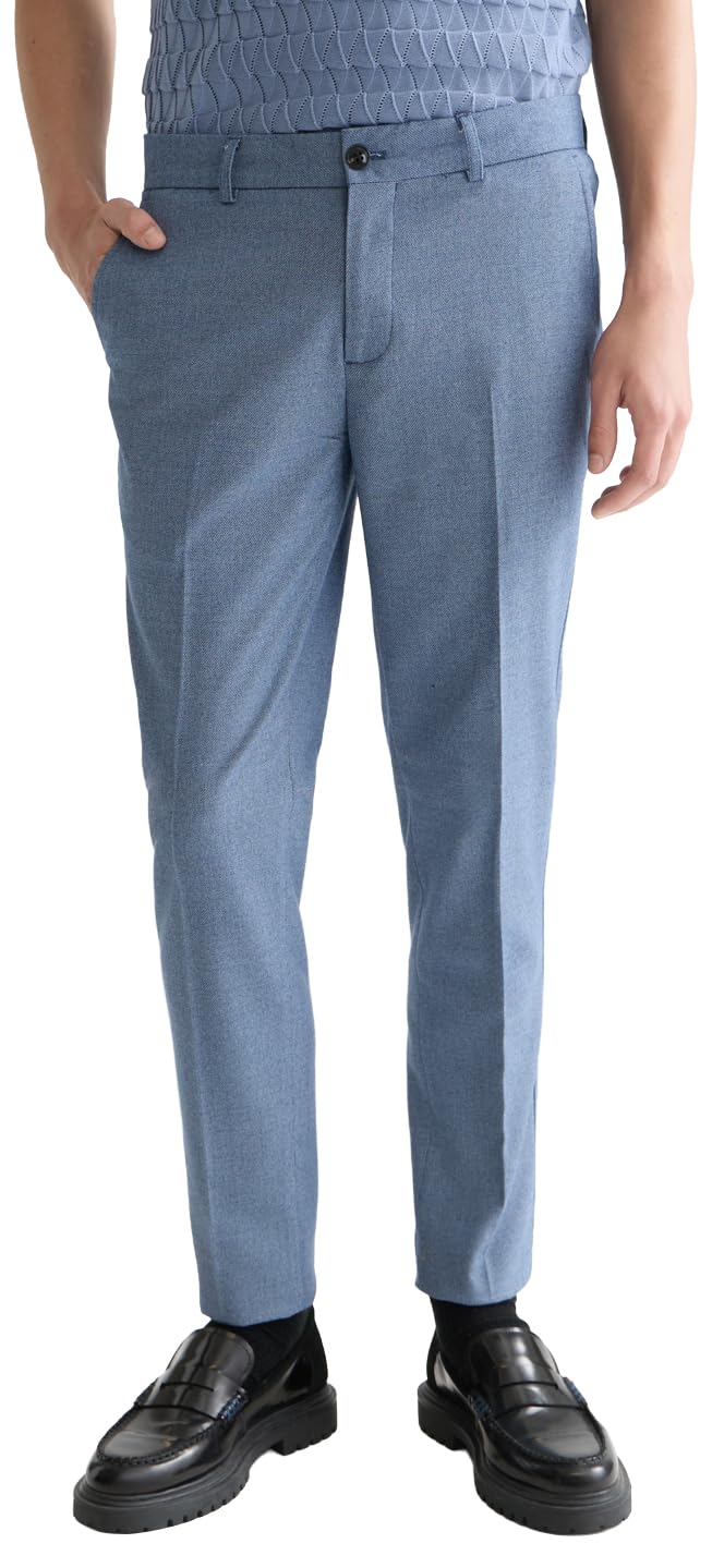 SCOTCH & SODA Men's Mott Chino Casual Pants, Pageant Blue Melange 401, 34W x 32L