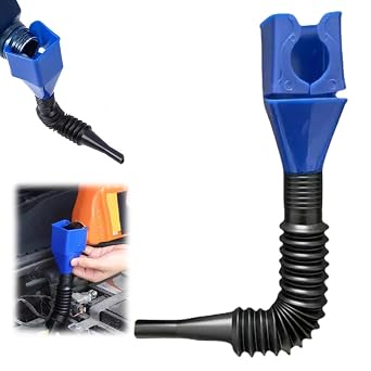 Oil Funnels for Automotive Use, 2025 Upgraded Universal Household Folding Buckle Funnel, Universal Wide Mouth Funnel, Easy to Carry Wide Mouth Flexible for Car Motorcycle 1 Pack
