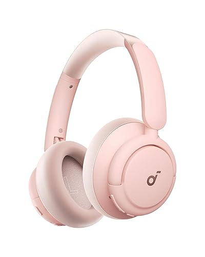 soundcore Life Q30 by Anker, Hybrid Active Noise Cancelling Headphones with Multiple Modes, Hi-Res Sound, Custom EQ via App, 50H Playtime, Comfortable Fit, Bluetooth, Multipoint Connection - Pink