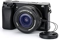 Vista 5 de Paquete de 2 tapas frontales de lente de 40,5 mm con protector de tapa de lujo para Sony ZV-E10 ZVE10 ZV-1F ZV1F A6700 A6400 A6300 A6100 A6000 A6500