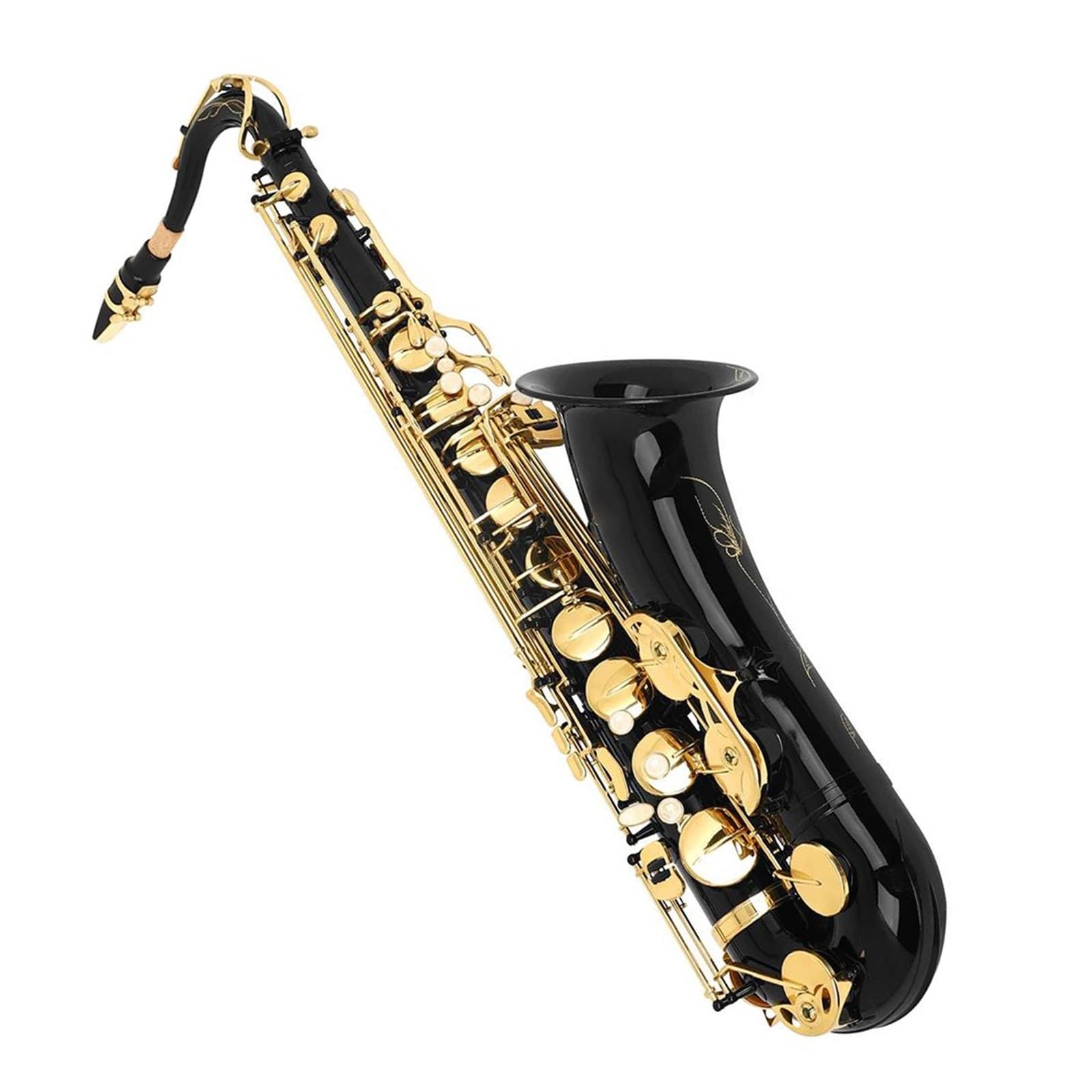 Saksofon tenorowy Bb Black Gold profesjonalny instrument muzyczny z mosiądzu(Black set)