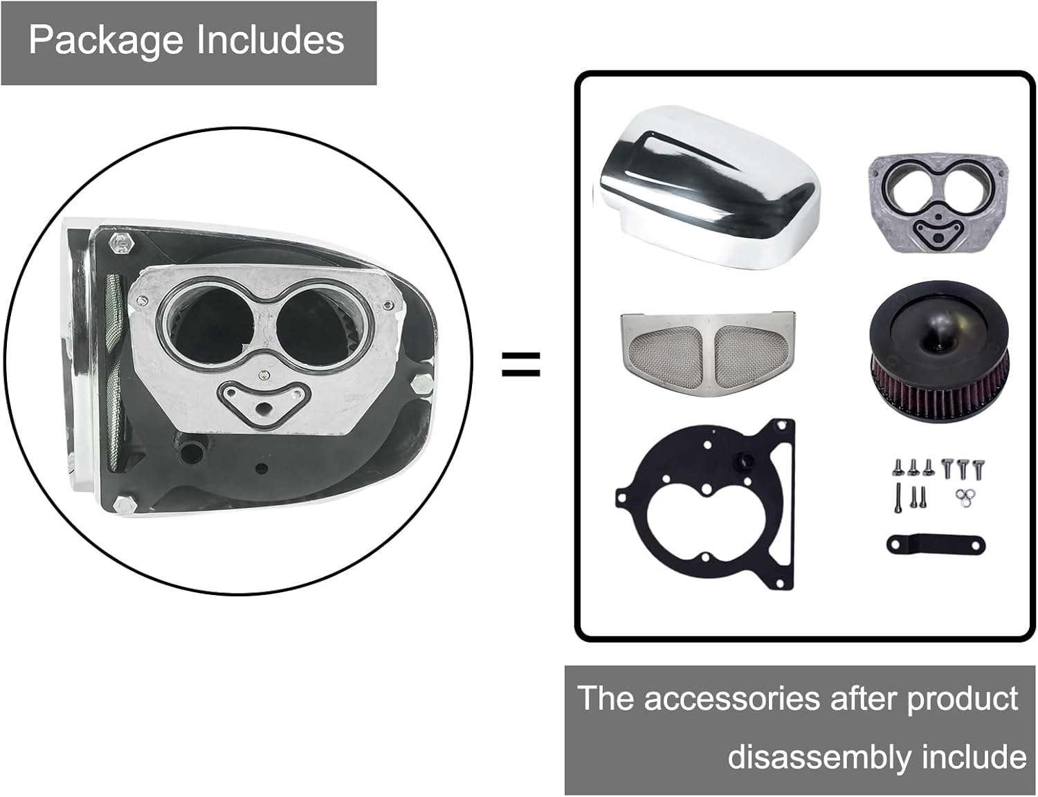 Silver Engine Air Filter For Yamaha XVS 950 Bolt Air Filter Kit Fit XVS 950 Bolt Air Cleaner Intake Filter For Bolt 950C 950R Filter Accessories