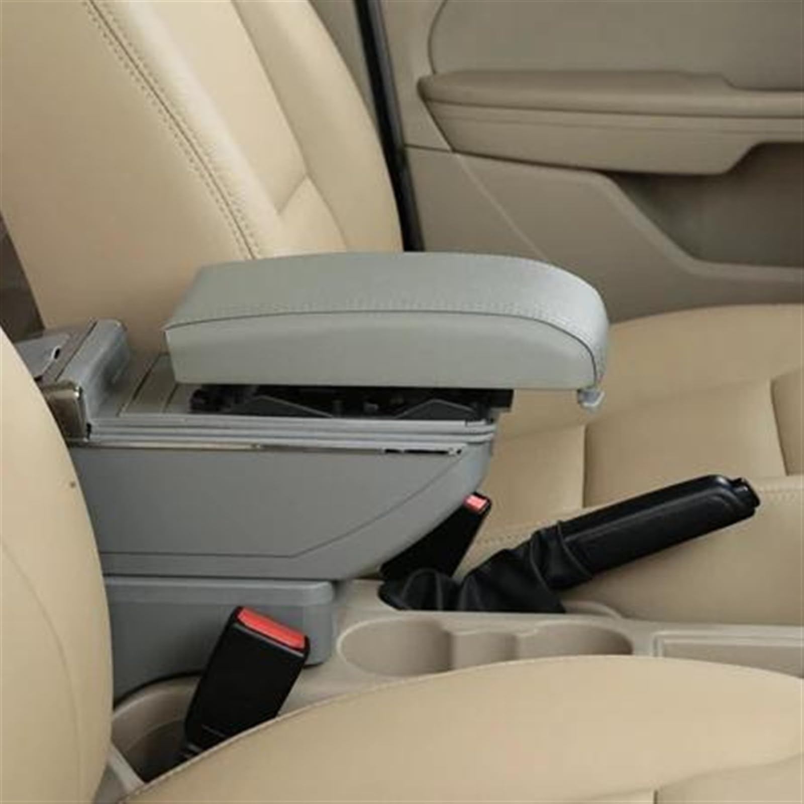 Rotatable Car Center Centre Console Storage Box For Peugeot 206 207 Armrest USB Charging Ashtray(D Titanium)