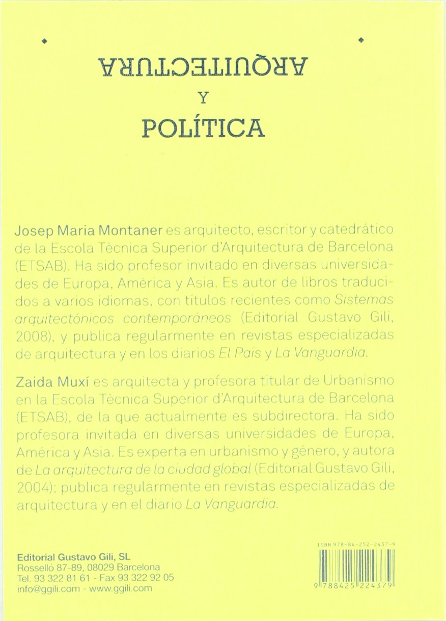 Arquitectura y política: Ensayos para mundos alternativos (SIN COLECCION)
