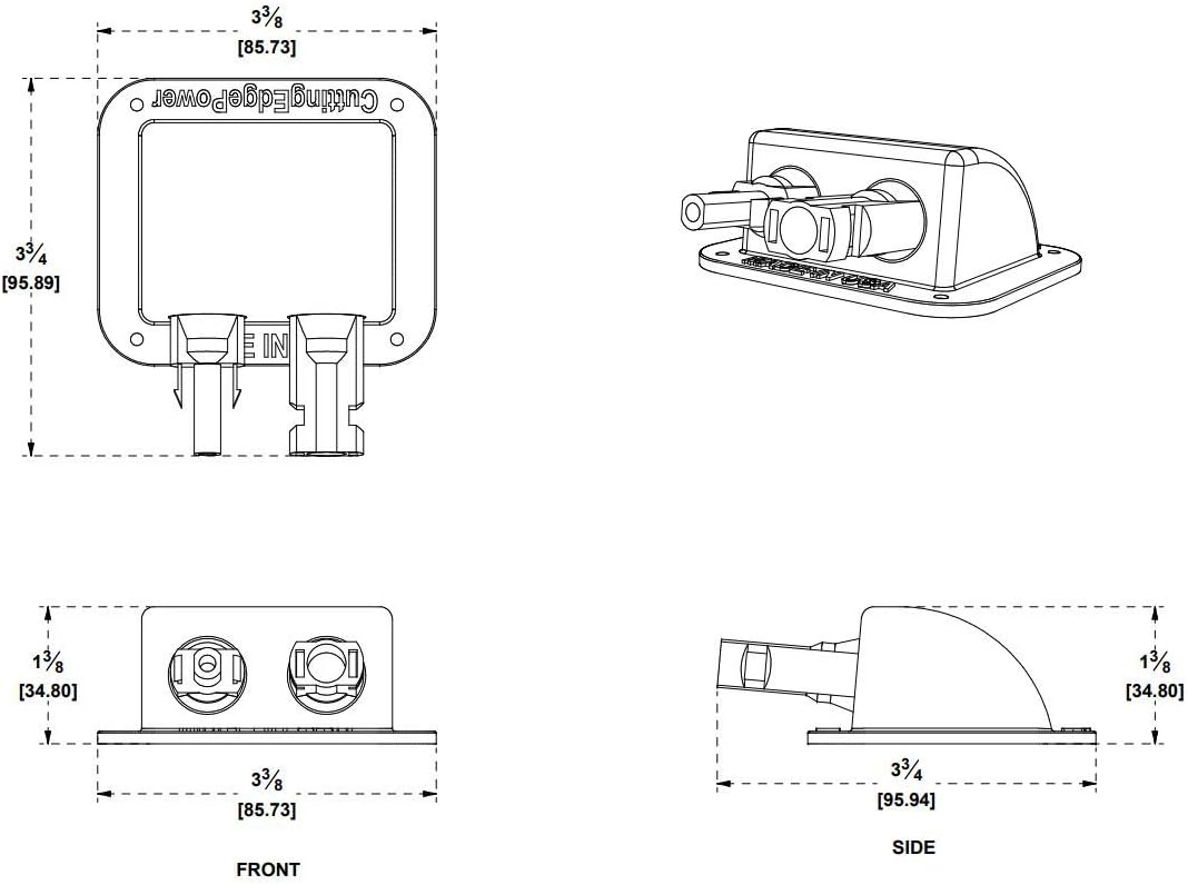 Cutting Edge Power Solar Panel Weatherproof Cable Wire Entry Housing, w Connectors, Made in USA Size: 2 Ports, Wire Length: 2 Ft, Indoor Connection: with Connectors : Patio, Lawn & Garden