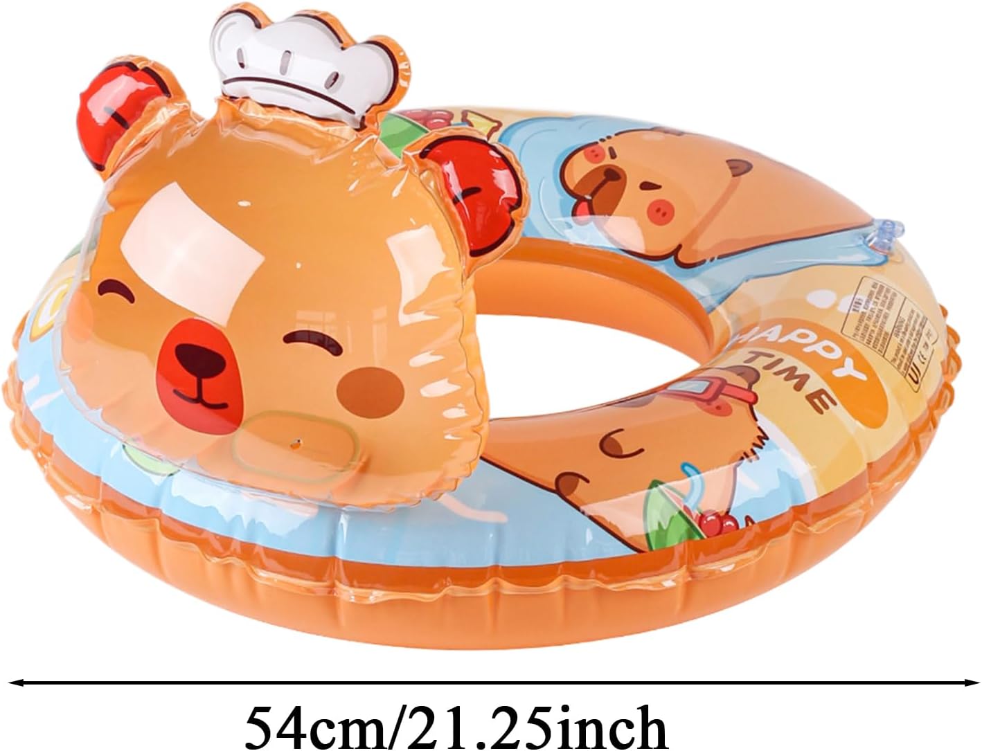 Kids Pool Float, Inflatable Water Raft, Cartoon Capybara Design, Kids Swimming Float for Bath Beach Tub Shower Summer Outdoor Play Girl Boy, Summer Pool Toy, Inflatable Water Fun