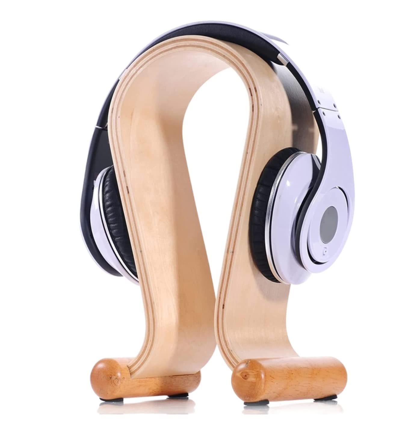 Gaming Accessori Supporto per Cuffie in Legno Massello A Forma di U Supporto per Cuffie Creativo Conservazione delle Cuffie Risparmia Spazio Stand Over-Ear da Gioco(B)
