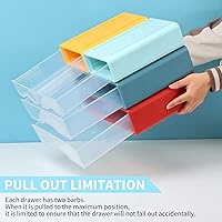 Vista 4 de Cajones de escritorio para papel, cajones apilables de almacenamiento de oficina para escritorio, organizador de manualidades y contenedores