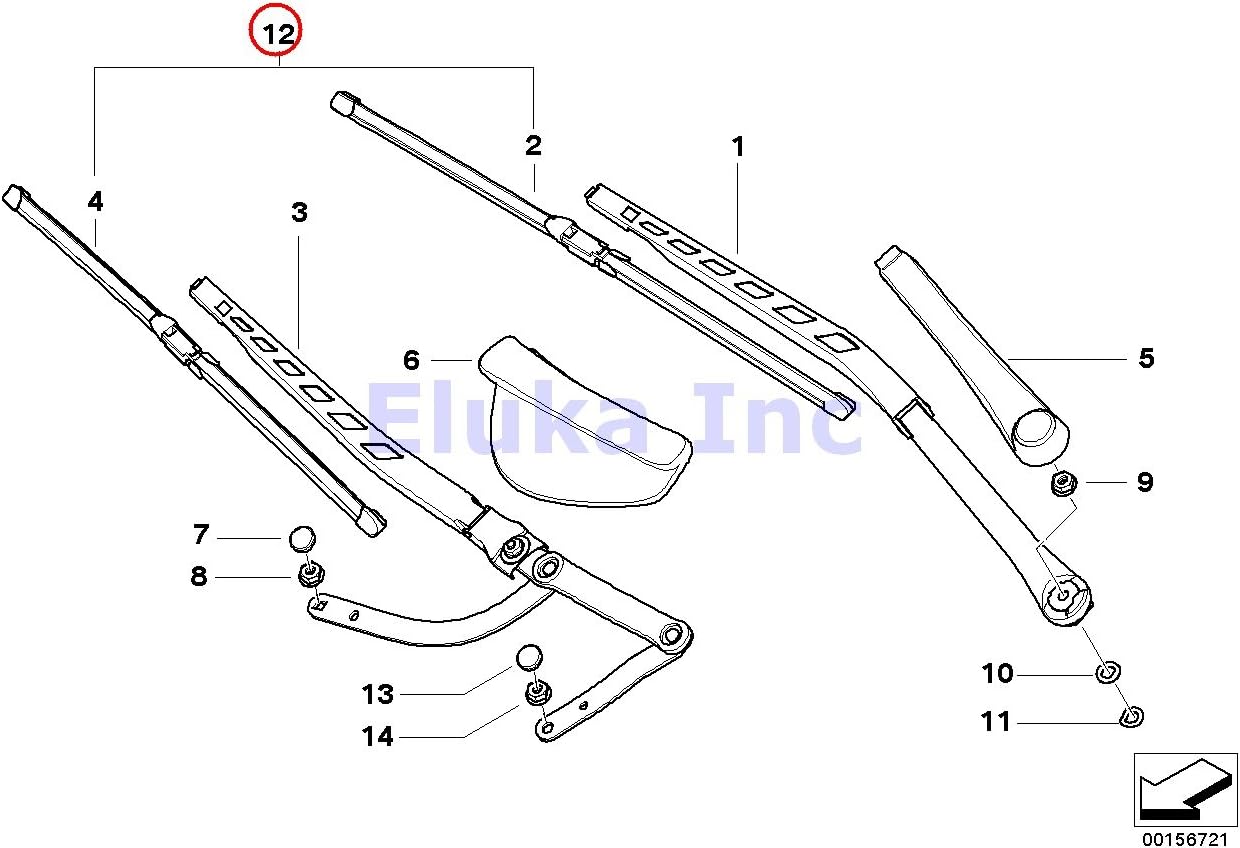 BMW OEM Windshield Wiper Blade Set - 23 Inch/24 Inch Front 645Ci 650i M6 650i 645Ci 650i M6 650i
