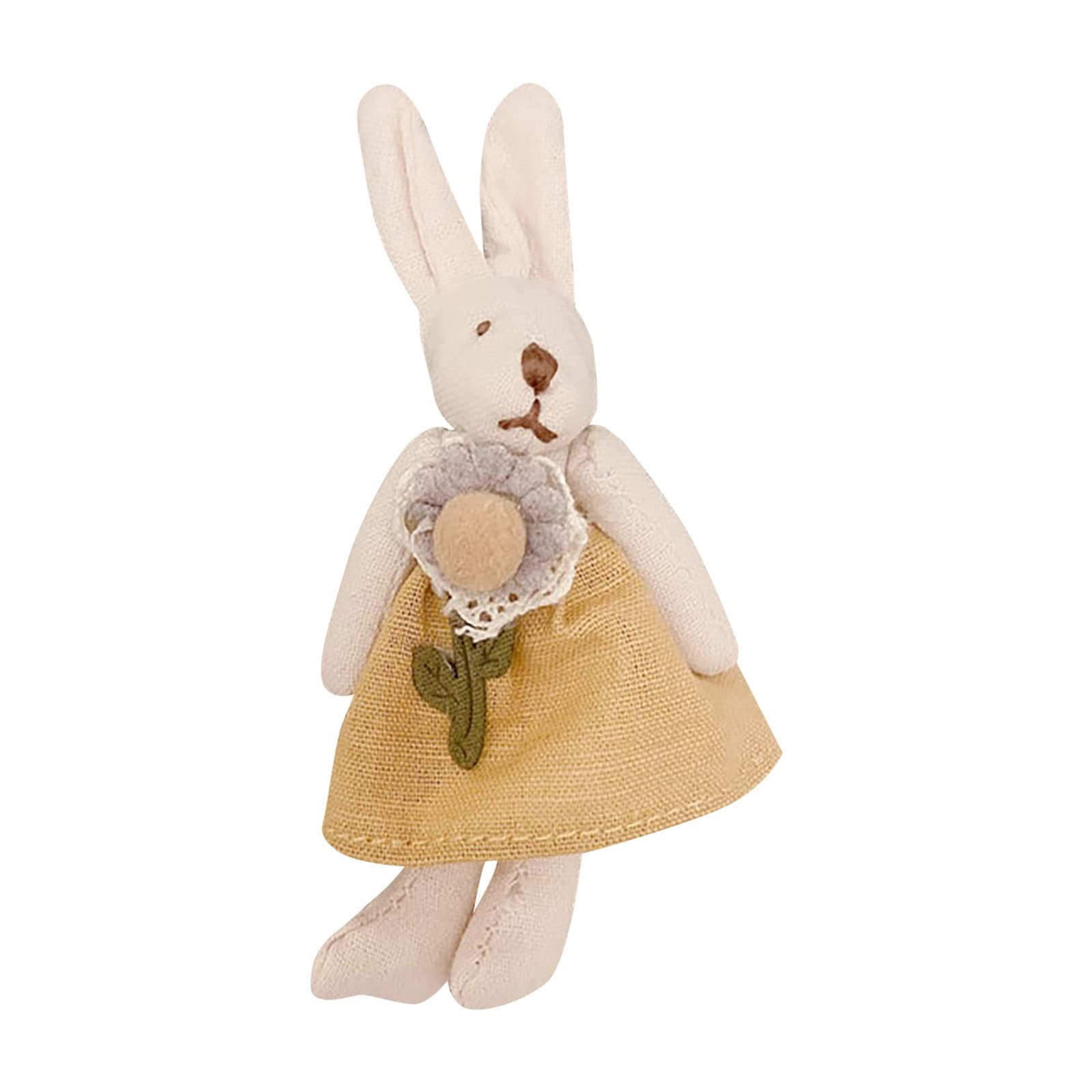 for Hats Sen Animal Rabbit Cloth Doll Brooch Versatile Cute Brooch Girl Accessories Cartoon Pin Japanese Sweet Bulk Lapel (Yellow, One Size)