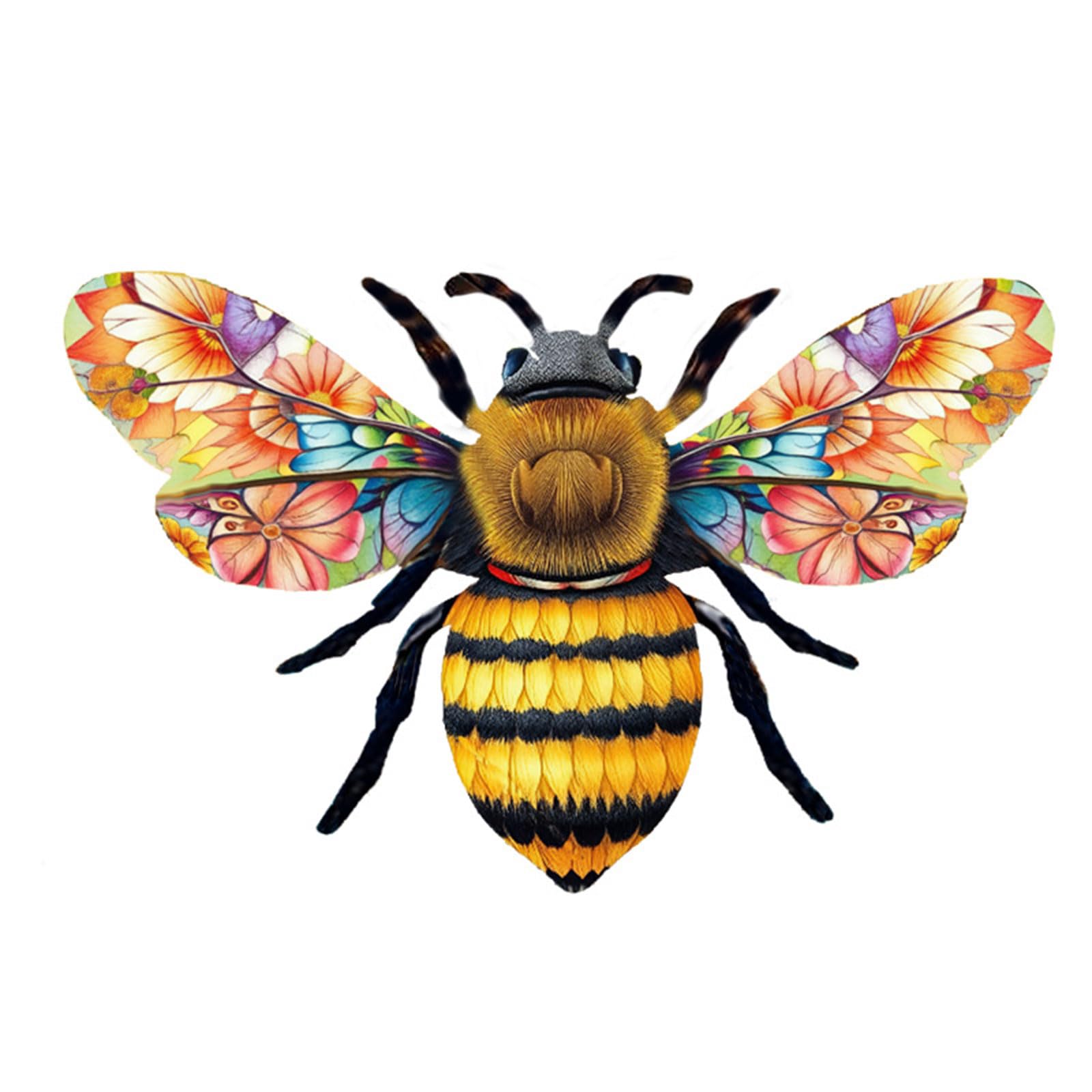 Artistic Wrought Iron Bees Ornament Iron Bees Statue Hanging Decoration for Backyard