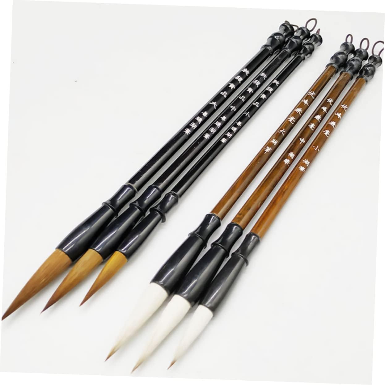 NUOBESTY 18pcs Quality Wolf Hair Calligraphy Brush for Chinese Writing Sumi Drawing Kanji Japanese Art
