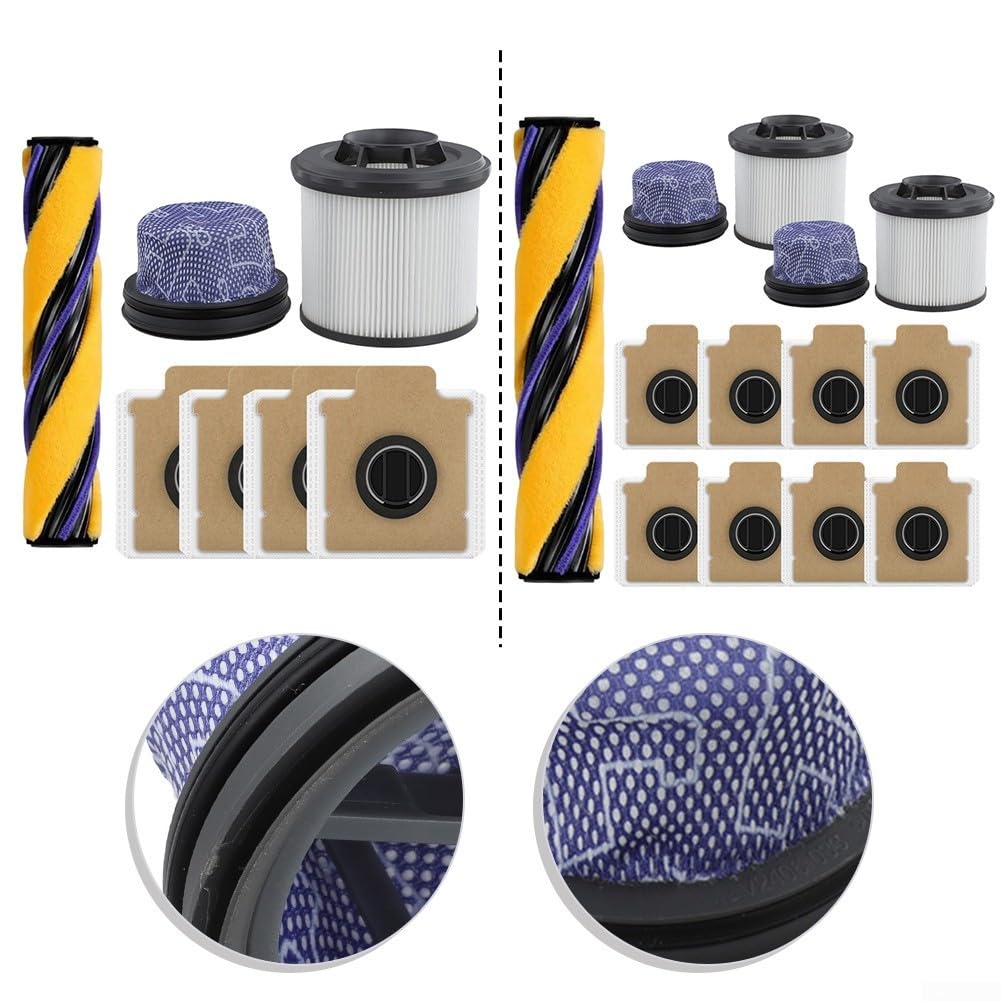 Kit de piezas de repuesto para Z40 con filtro HEPA lavable, cepillo de rodillo principal, filtro premotor y bolsas de polvo de alta capacidad para aspiradora Z40 Station (B)