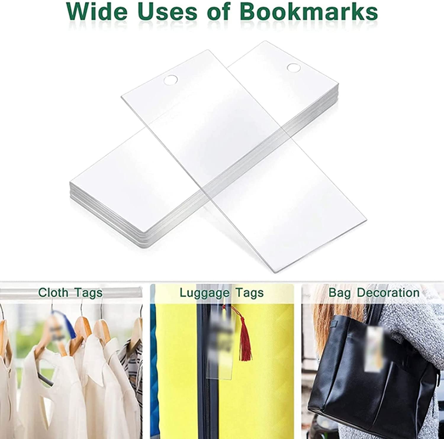zakładki do książek 40 stks Blank Bookmark Clear Diy Book Marks Met Kwasten Draagbare Meisjes Lezen Pagina Markers Diy Craft Pagina Markers piękna
