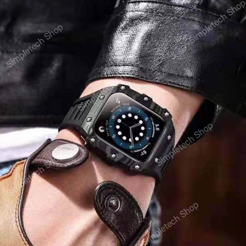 Kit modification Apple Watch carbone pour un style luxe unique