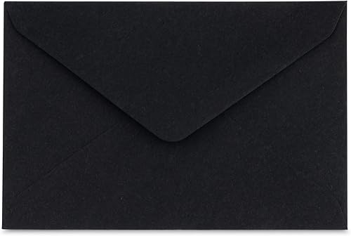 Miniatura 4 de Sobres pequeños de colores surtidos para tarjetas de regalo, tarjetas de visita de 4 x 2.7 pulgadas (negro, paquete de 60)