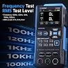 FNRSI DMC-100 Pinza amperimétrica digital multímetro de 10000 cuentas para prueba de corriente/voltaje CA/CC, diodo, resistencia, capacitor, continuidad, temperatura, frecuencia, cero vivo, NCV con linterna y luz negra 7