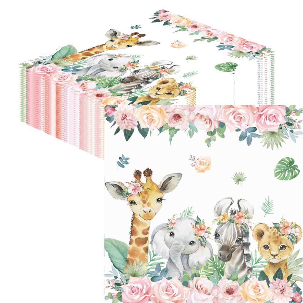 SHEIN 40 pezzi/set Tema animali della giungla Decorazioni per feste di