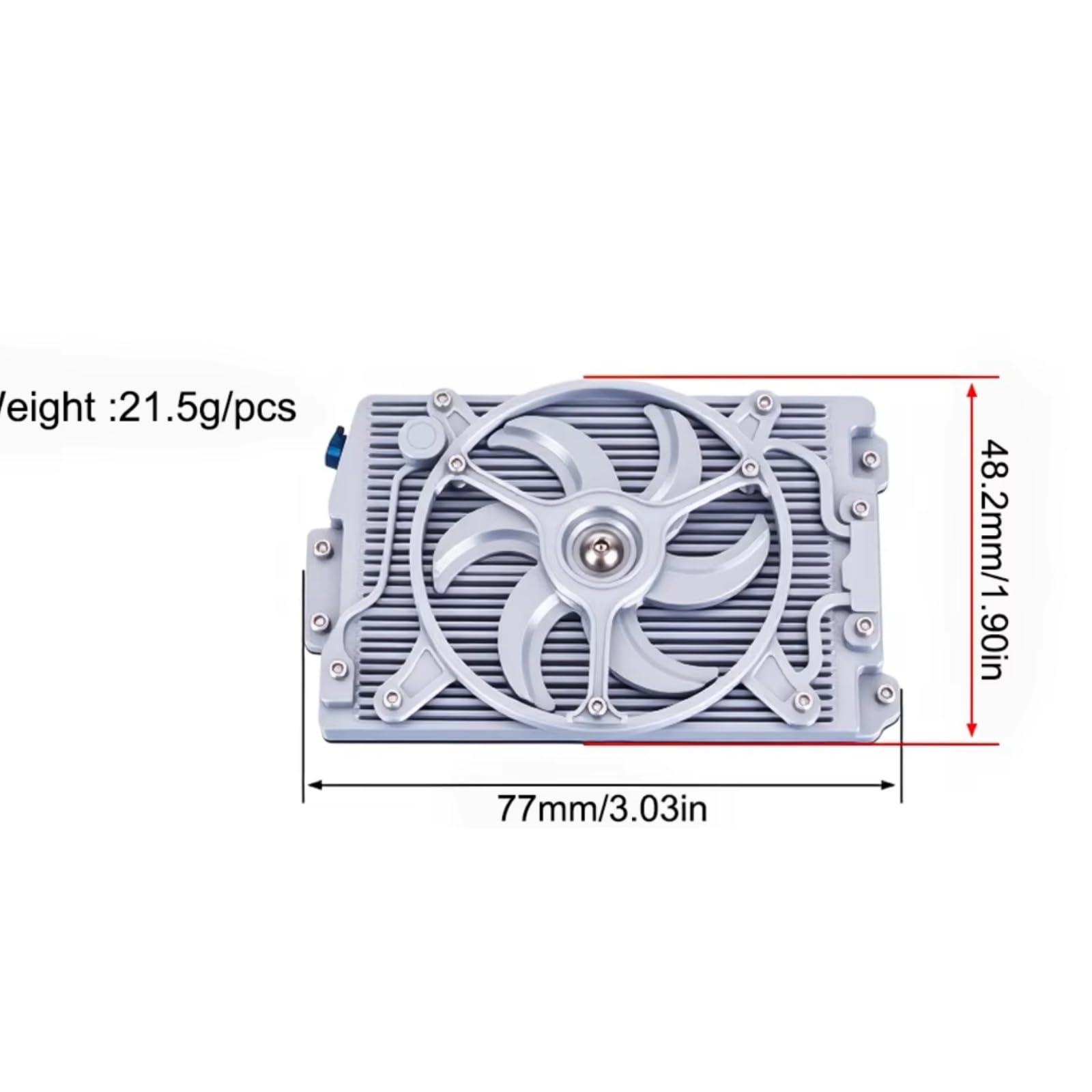 Compatible con Traxxas para TRX4 para TRX6 para Axial para SCX10 1/8 1/10 RC Crawler Coche Piezas Upgrade Ventilador Decorativo Disipación Calor Maquetas