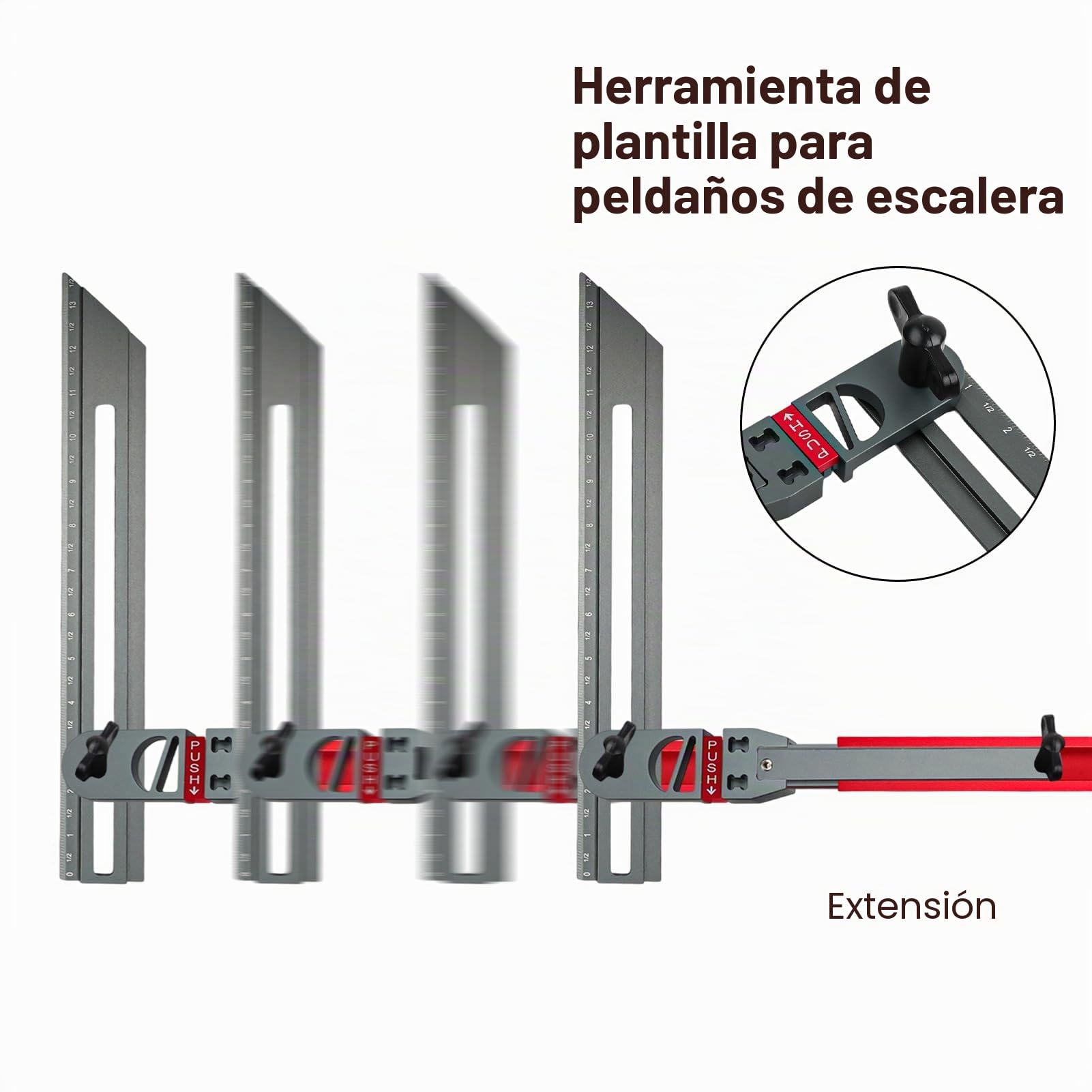 Herramienta de plantilla de pisada de escalera,Plantilla de herramienta de banda de rodadura de escalera, Plantilla de herramienta de medición de escalera