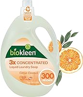 Vista 10 de Biokleen Detergente natural para ropa, 300 cargas HE, líquido, ecológico, a base de plantas, sin fragancia artificial, colores ni conservantes