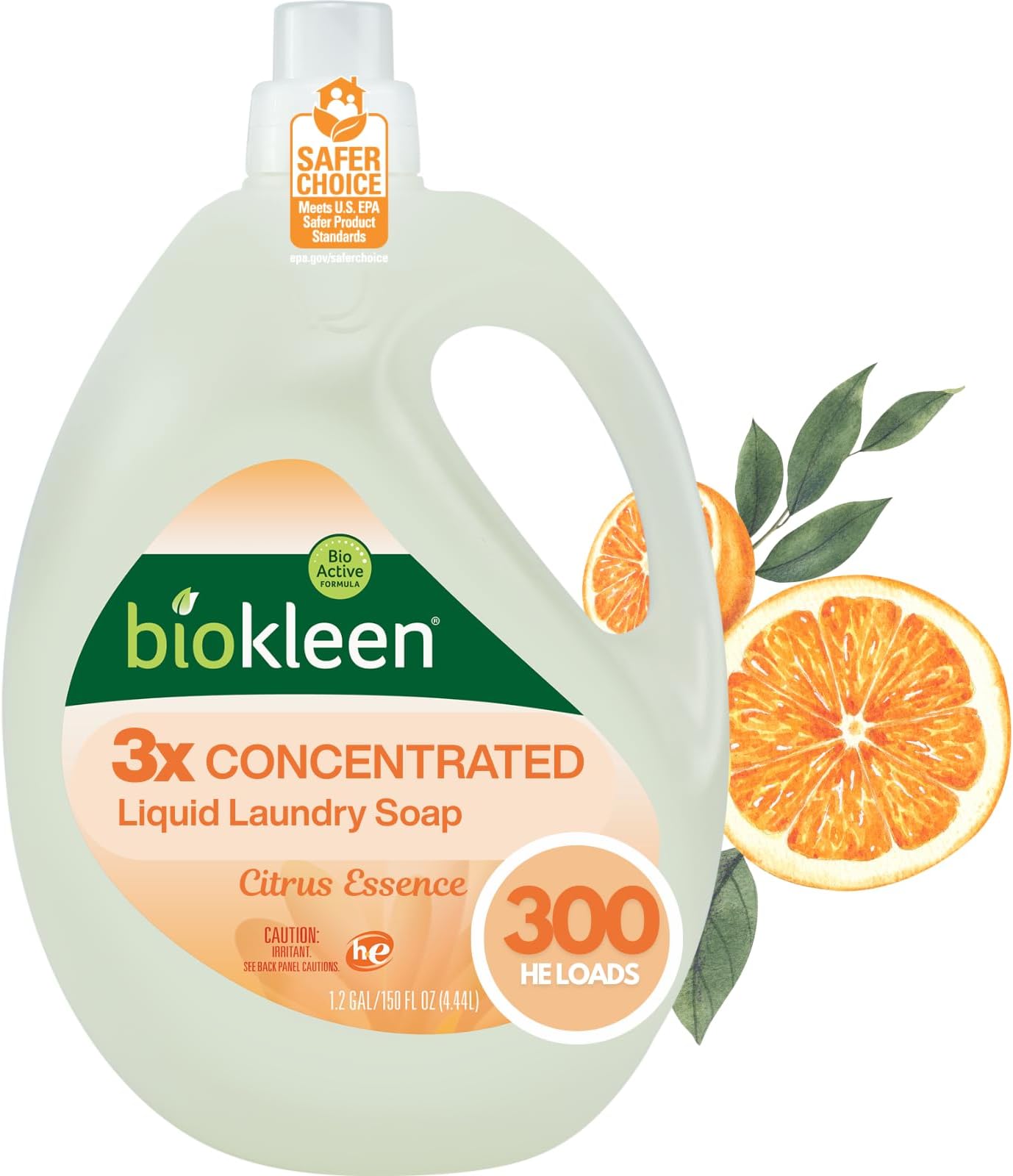 Natural Laundry Detergent Liquid - 300 Loads- Eco Friendly Concentrated Plant Based Safe for Kids and Pets No Artificial Colors or Preservatives