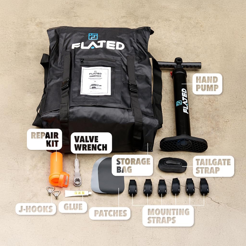 FLATED Air-Topper® Colorado CAP50, an Inflatable Truck Cap Bed Cover for Colorado Mid-Size 5'0" Short Bed in White