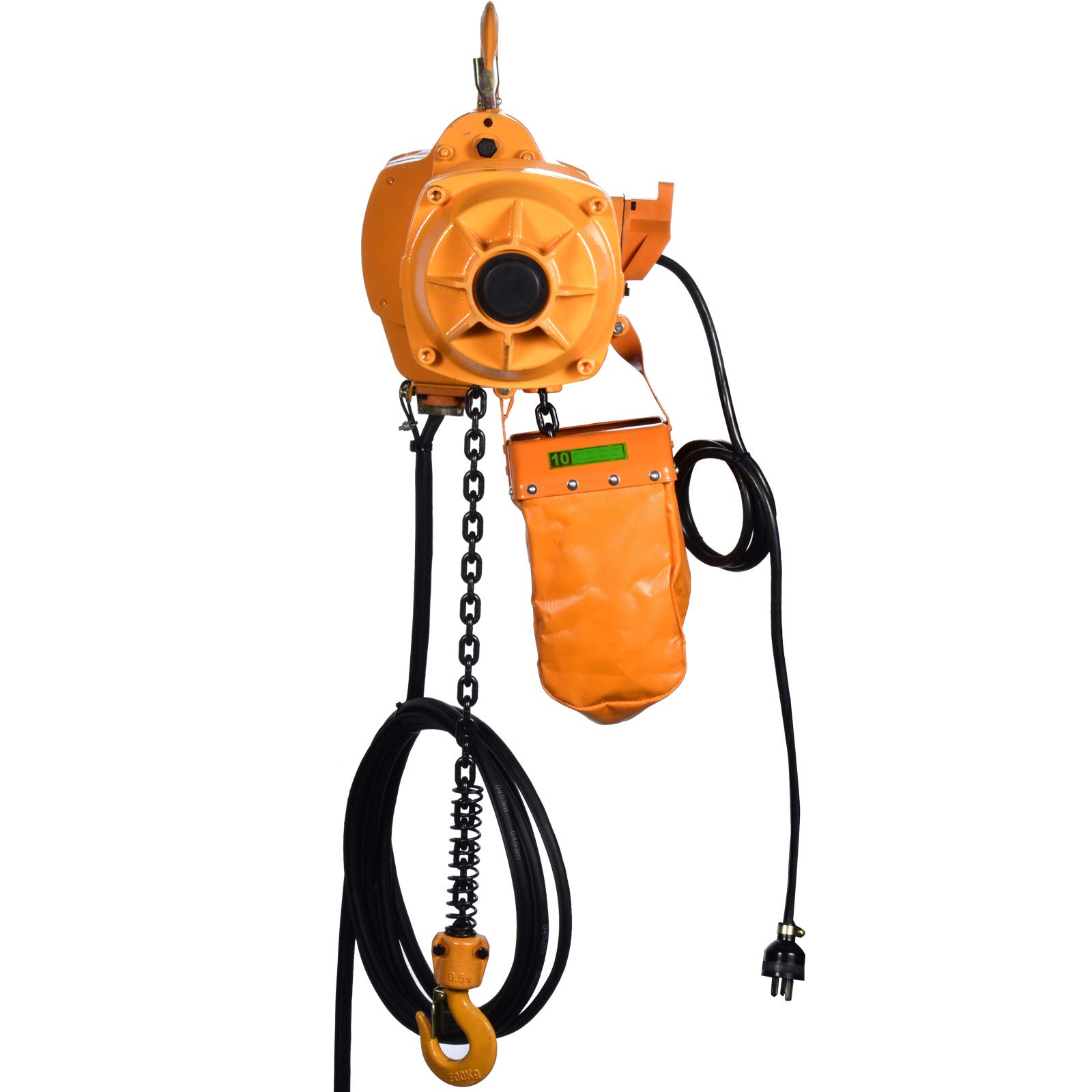 VEVOR Paranco Elettrico a Catena Fisso da 500 kg, Catena Singola G80, Altezza di Sollevamento 6 m, con Telecomando Wireless da 100 m e Telecomando Cablato da 4,5 m, Trifase per Fabbriche e Magazzini