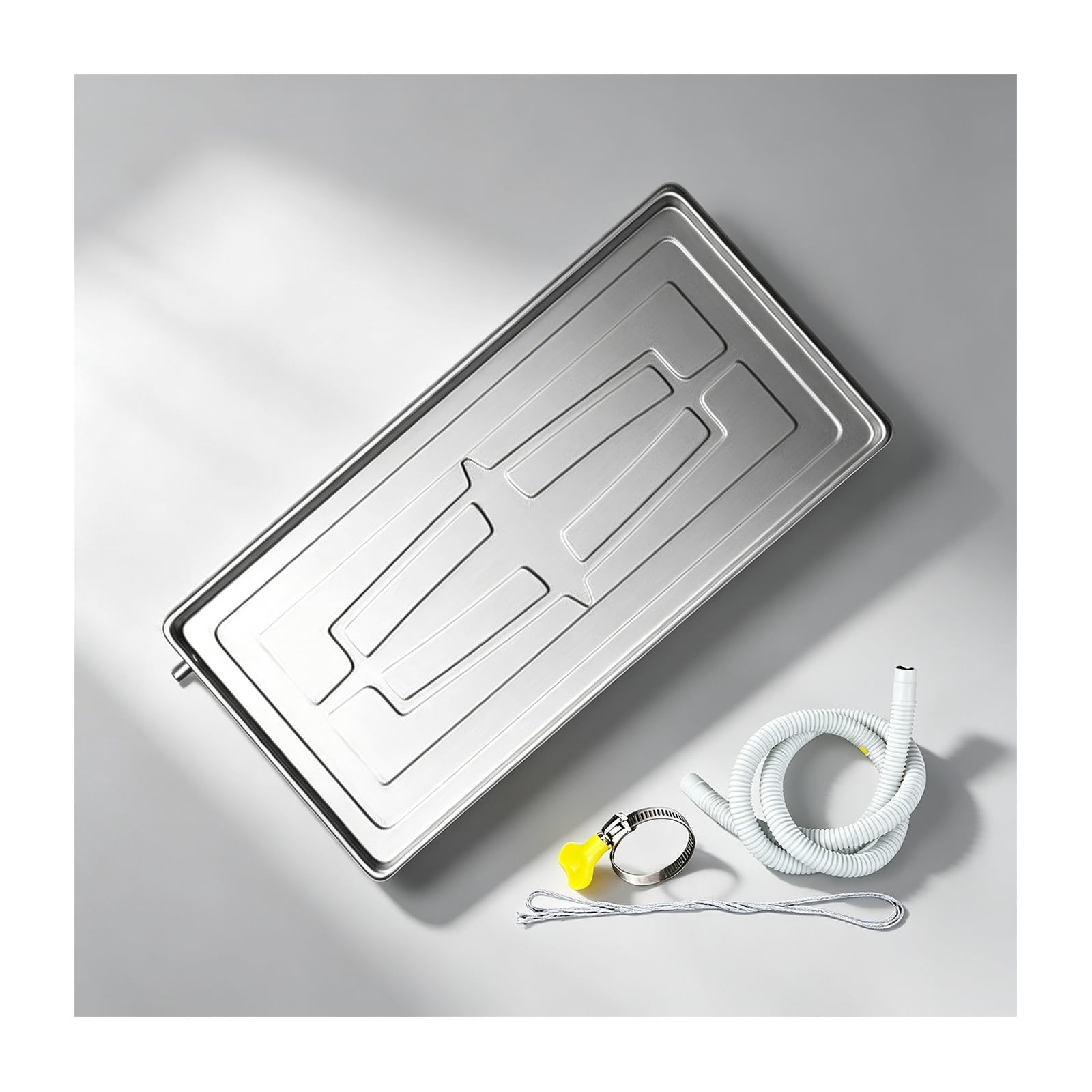 HBOOMOEM Window Air Conditioner Drain Pan, Stainless Steel Drip Tray for Air Conditioners, Hvac Drip Pan, Versatile and Easy to Install; Protects Floors and Walls.(3m,93 * 44cm/36.6 * 17.3in)