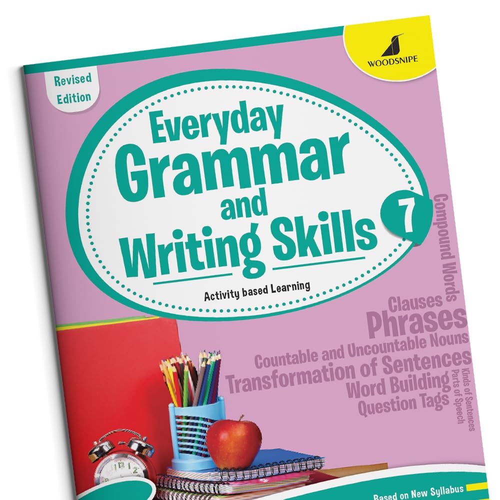 Woodsnipe English Grammar and Writing Skills Book for Class 7 Ages 12 to 13 Years| Practical Approach| Master Reading, Writing and Language Skills | Multiple Type Questions with Answer Keys Paperback – 1 January 2019