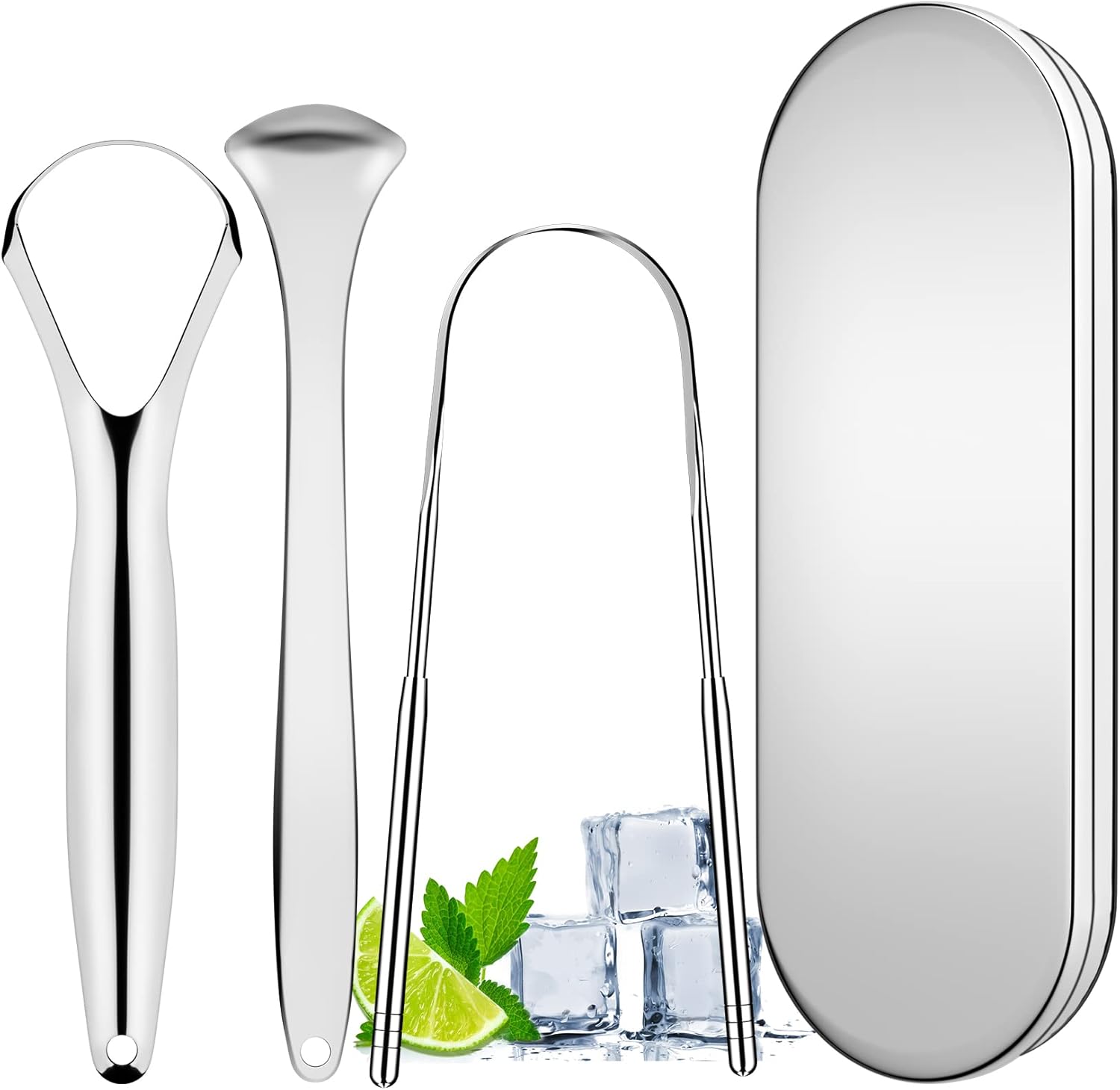 Artcut Tongue Scraper, 3Pack Stainless Steel Tongue Cleaner with