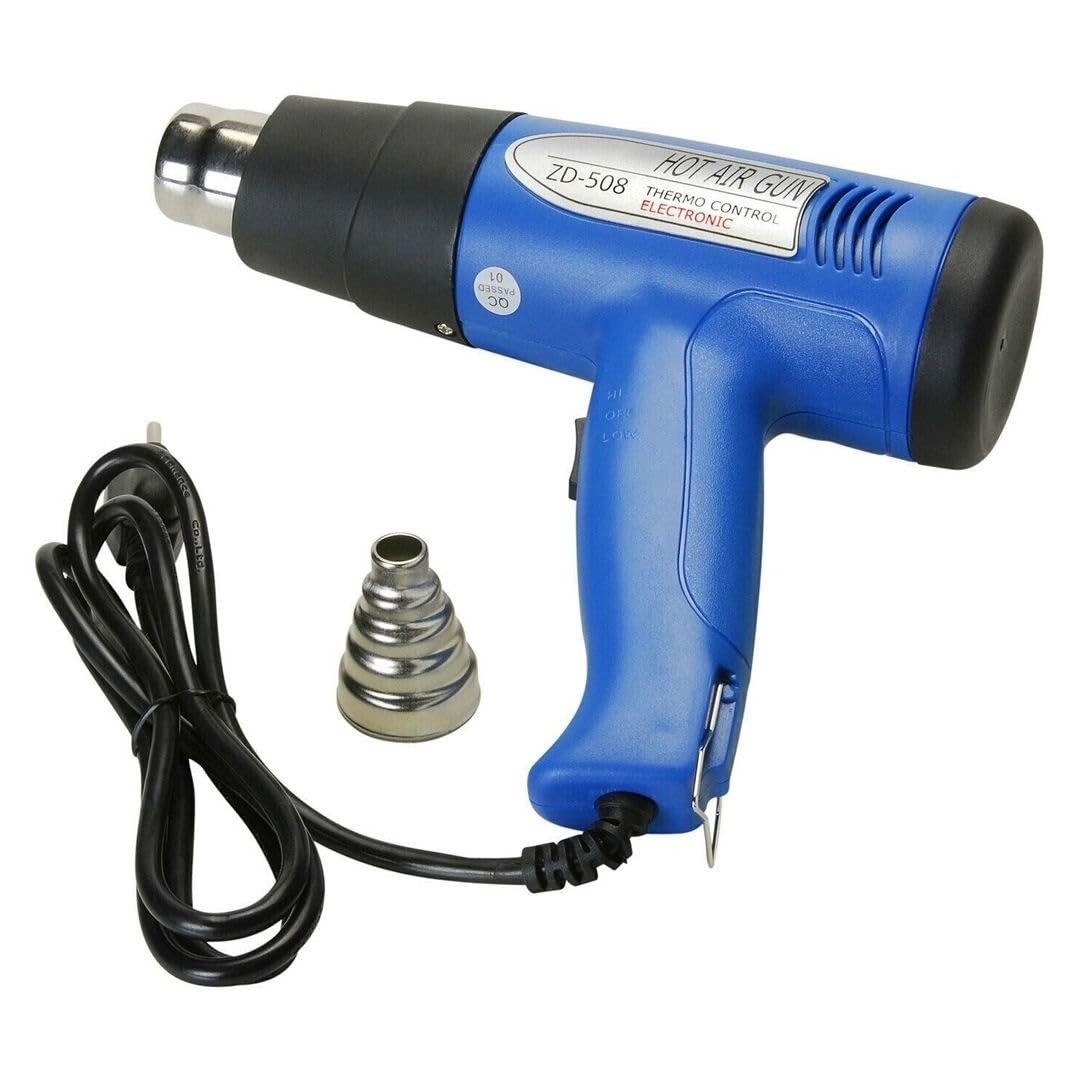 ZD-508 Pistola Termica ad Aria Calda, 750-1500W, Temperature 350/500 Gradi, con Ugello Concentratore