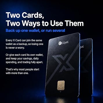 ELLIPAL X Card Air Gapped Crypto Cold Wallet with Starter Accessory Kit,Secure Offline Storage for Bitcoin, Ethereum,NFTs & 10,000+ tokens