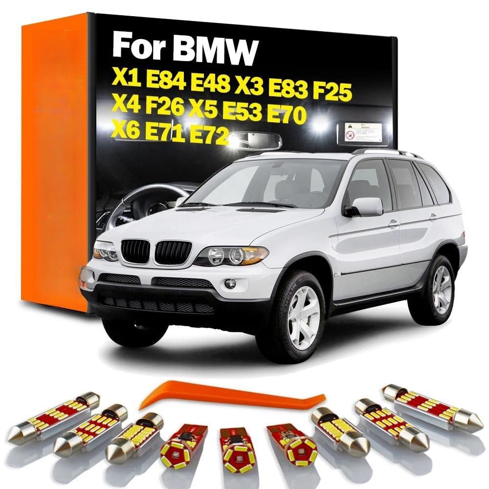 Kit d’éclairage de boîte à Gants de Coffre de Carte de dôme intérieur à LED, pour BMW x1 e84 e48 x3 e83 f25 x4 f26 x5 e53 e70 x6 e71 e72