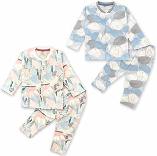 3BROS Kids Pure Cotton Night Suit Set | Boys Girls Printed Sleepwear Shirt &amp; Pajama Clothing Combo | Soft Breathable Night...