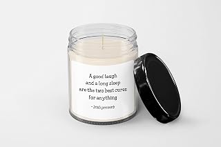 A Good Laugh and a Long Sleep are The Two Best Cures for Anything - Irish Proverb Candle - Soy Wax Candle - Hand Poured Candle - 9 oz Vanilla-Scented Candle