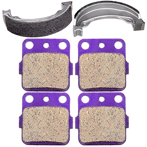 ECCPP 340 FA84 Front+Rear Brake Pads and Brake shoes For 2001 2002 2003 2004 2005 2006 2007 2008 Honda Sportrax 250 TRX250EX 2x4,2009 2011 2012 2013 2014 Honda TRX250X 2x4