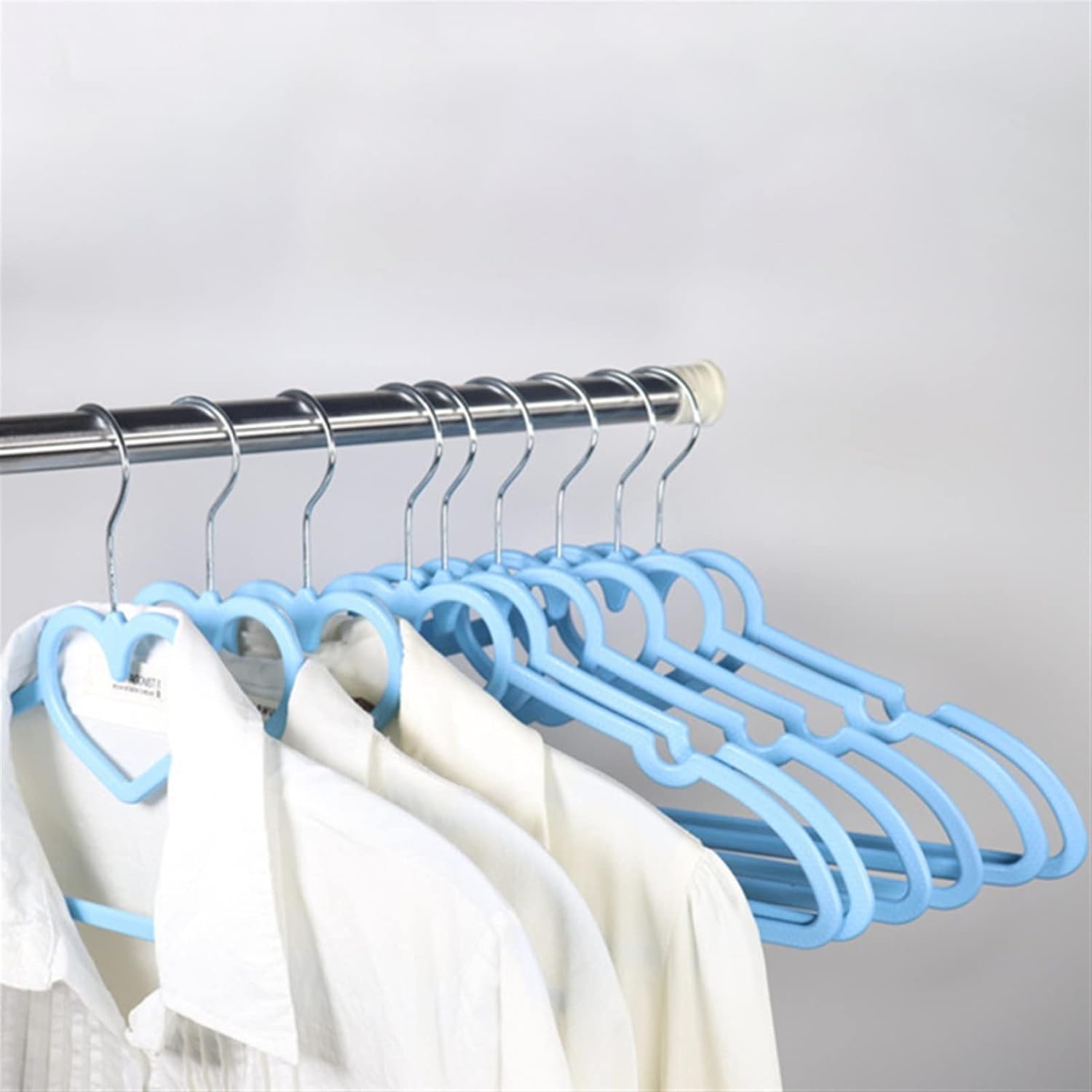 Clothes Hangers/Coat Hangers 10PCS Clothes Hanger Durable Hanger ABS Heart Pattern Coat Hanger for Adult Children Clothing Hangers (Color : Pink B) (White a)