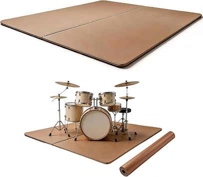 Arrowzoom Acoustic Rug 63x47.2 in Beige AZ1248 | Dense floor covering helps reduce vibration and reflected noise around drums, pianos, studios and home offices.