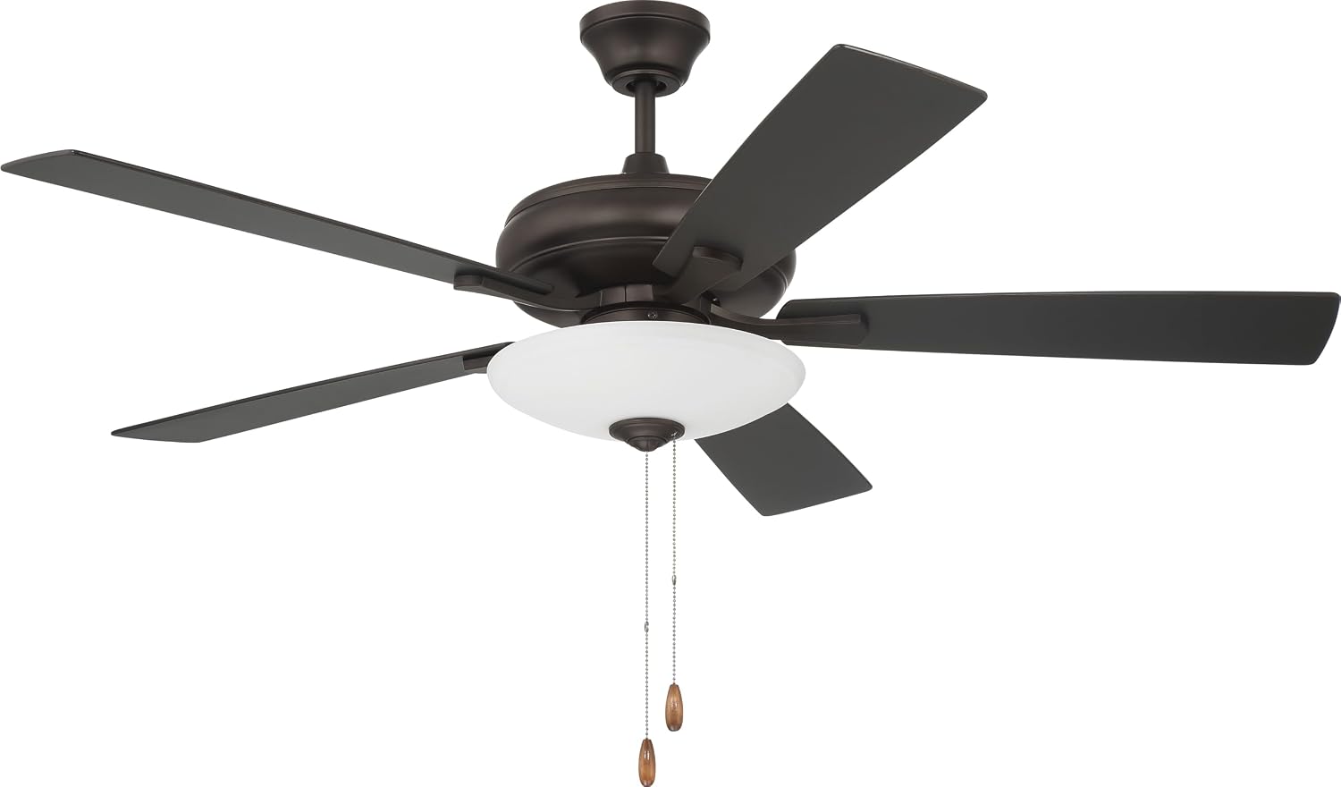 Craftmade 52" Eos 3 Light Bowl Ceiling Fan in Espresso Finish with Reversible Espresso/Walnut Blades