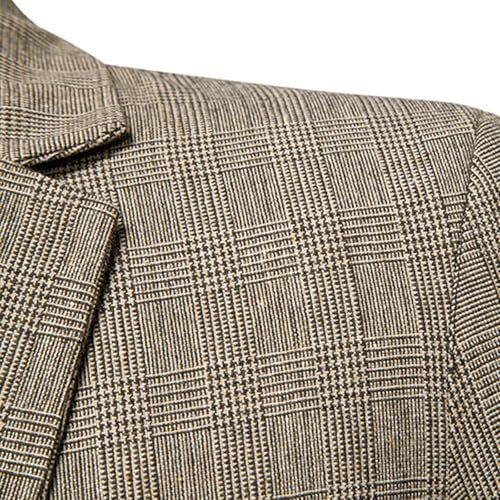Mens Vintage Casual Blazer One Button Slim Fit Long Sleeve Notched Lapel Suit Jacket for Wedding Prom Dinner Party4