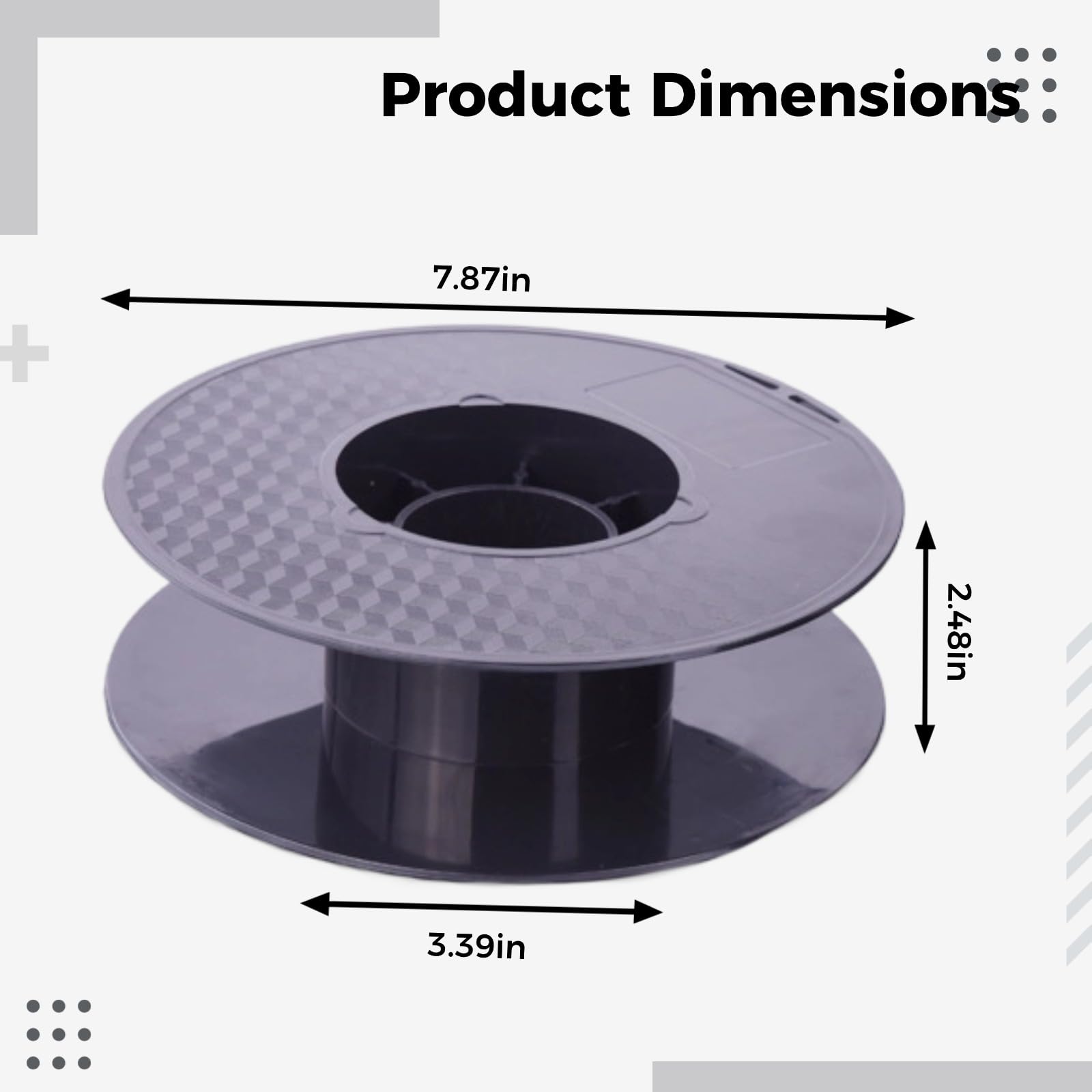2,2 lbs / 1 kg leere 3D-Druck-Filamentspule, 200 mm ABS PLA Filamentrolle, wiederverwendbarer Filamenthalter für 3D-Drucker mit Beschriftungsbereich, kompatibel mit den meisten Desktop-Druckern